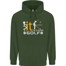 Fook It I'm Playing Golf Golfer Golfing Mens 80% Cotton Hoodie Forest Green