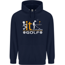 Fook It I'm Playing Golf Golfer Golfing Mens 80% Cotton Hoodie Navy Blue