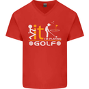 Fook It I'm Playing Golf Golfer Golfing Mens V-Neck Cotton T-Shirt Red
