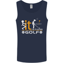 Fook It I'm Playing Golf Golfer Golfing Mens Vest Tank Top Navy Blue