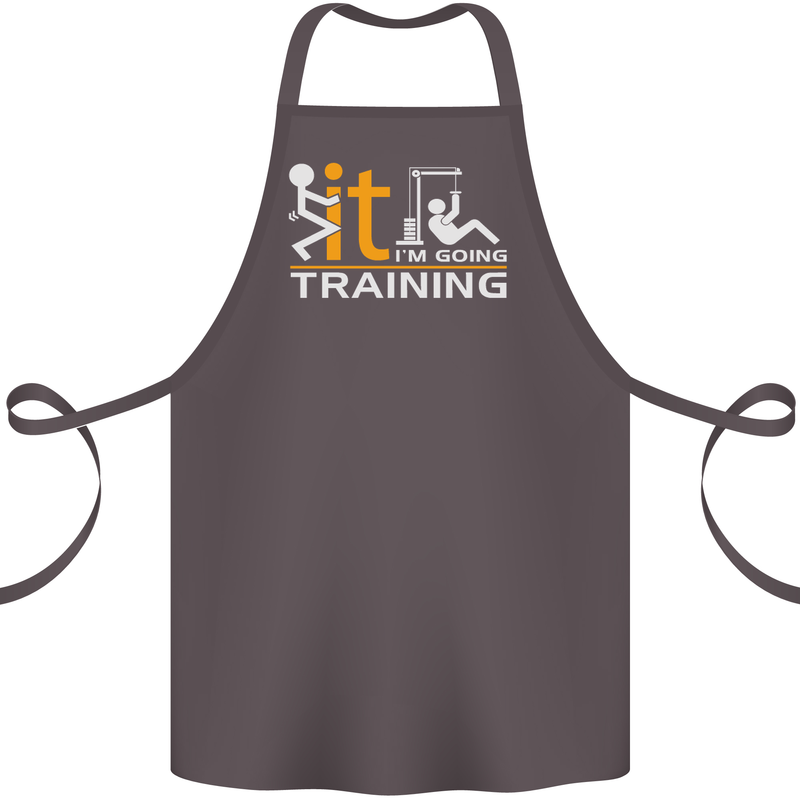 Fook It Im Going Training Top Weightlifting Cotton Apron 100% Organic Dark Grey