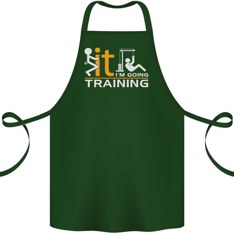 Fook It Im Going Training Top Weightlifting Cotton Apron 100% Organic Forest Green