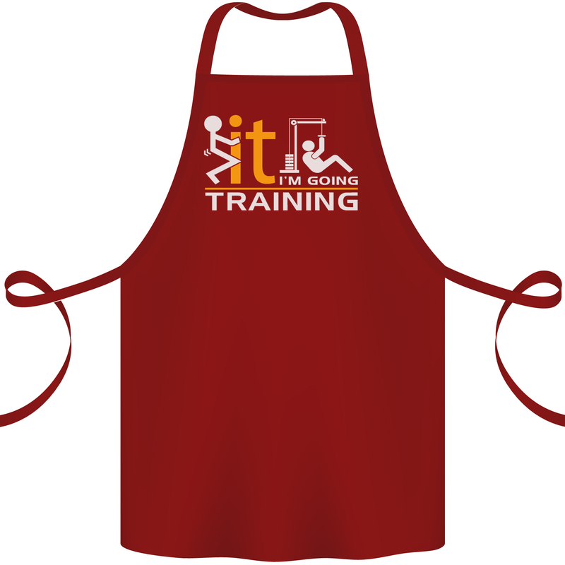 Fook It Im Going Training Top Weightlifting Cotton Apron 100% Organic Maroon