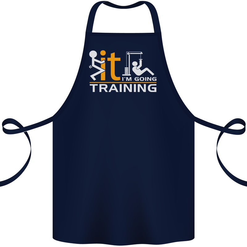 Fook It Im Going Training Top Weightlifting Cotton Apron 100% Organic Navy Blue