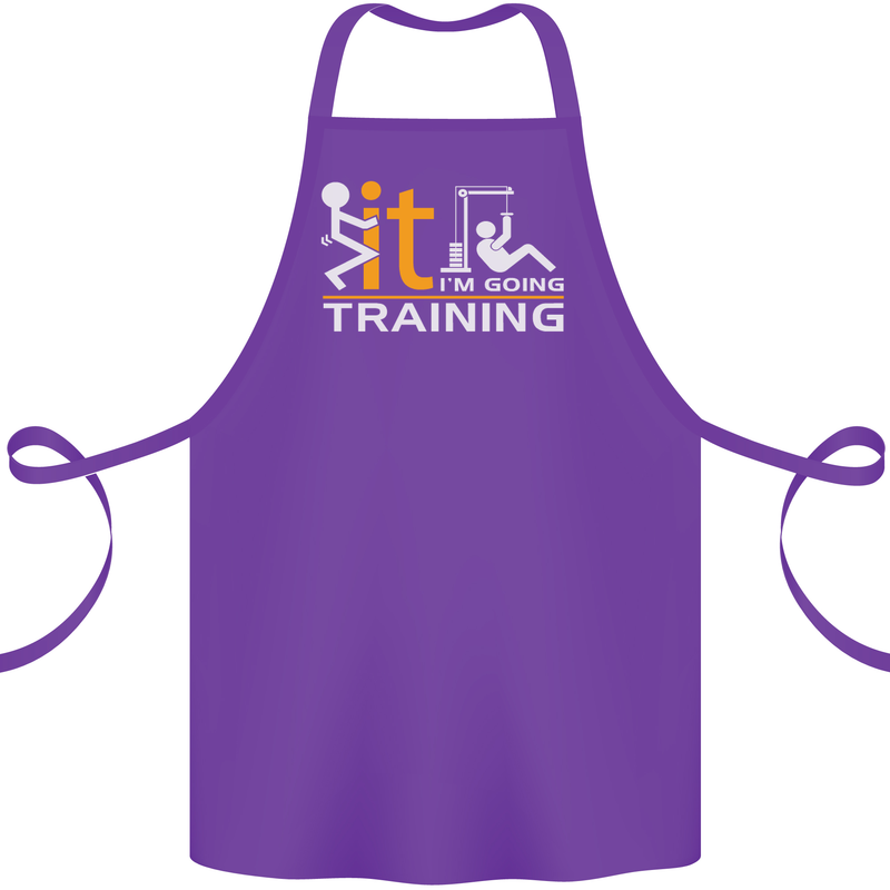 Fook It Im Going Training Top Weightlifting Cotton Apron 100% Organic Purple