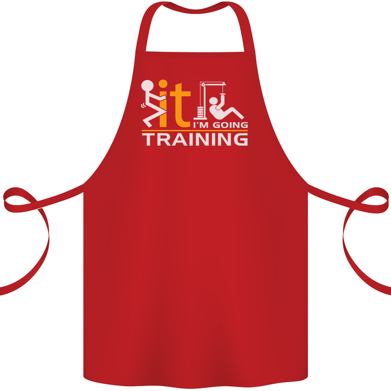 Fook It Im Going Training Top Weightlifting Cotton Apron 100% Organic Red