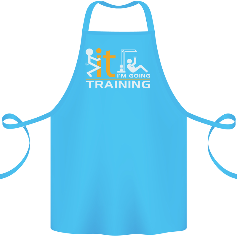 Fook It Im Going Training Top Weightlifting Cotton Apron 100% Organic Turquoise