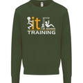 Fook It Im Going Training Top Weightlifting Mens Sweatshirt Jumper Forest Green