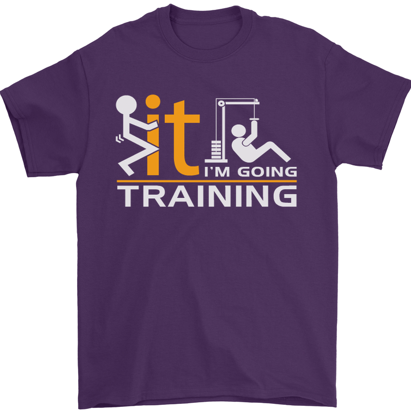 Fook It Im Going Training Top Weightlifting Mens T-Shirt Cotton Gildan Purple
