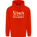 Fook It Im Playing Rugby Union Player Funny Mens 80% Cotton Hoodie Bright Red