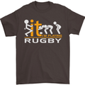 Fook It Im Playing Rugby Union Player Funny Mens T-Shirt Cotton Gildan Dark Chocolate