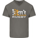 Fook It Im Playing Rugby Union Player Funny Mens V-Neck Cotton T-Shirt Charcoal