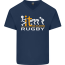 Fook It Im Playing Rugby Union Player Funny Mens V-Neck Cotton T-Shirt Navy Blue