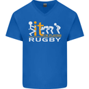 Fook It Im Playing Rugby Union Player Funny Mens V-Neck Cotton T-Shirt Royal Blue