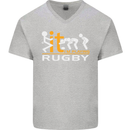 Fook It Im Playing Rugby Union Player Funny Mens V-Neck Cotton T-Shirt Sports Grey