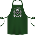 Fook Off My Life Rules Skull Finger Flip Cotton Apron 100% Organic Forest Green