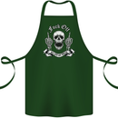 Fook Off My Life Rules Skull Finger Flip Cotton Apron 100% Organic Forest Green