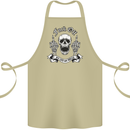 Fook Off My Life Rules Skull Finger Flip Cotton Apron 100% Organic Khaki