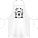 Fook Off My Life Rules Skull Finger Flip Cotton Apron 100% Organic White