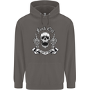 Fook Off My Life Rules Skull Finger Flip Mens 80% Cotton Hoodie Charcoal