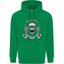 Fook Off My Life Rules Skull Finger Flip Mens 80% Cotton Hoodie Irish Green