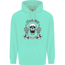 Fook Off My Life Rules Skull Finger Flip Mens 80% Cotton Hoodie Peppermint