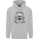 Fook Off My Life Rules Skull Finger Flip Mens 80% Cotton Hoodie Sports Grey