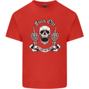 Fook Off My Life Rules Skull Finger Flip Mens Cotton T-Shirt Tee Top Red