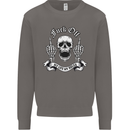 Fook Off My Life Rules Skull Finger Flip Mens Sweatshirt Jumper Charcoal