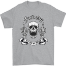 Fook Off My Life Rules Skull Finger Flip Mens T-Shirt 100% Cotton Sports Grey