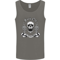Fook Off My Life Rules Skull Finger Flip Mens Vest Tank Top Charcoal