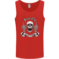 Fook Off My Life Rules Skull Finger Flip Mens Vest Tank Top Red