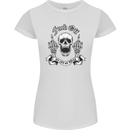 Fook Off My Life Rules Skull Finger Flip Womens Petite Cut T-Shirt White