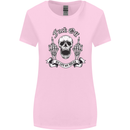 Fook Off My Life Rules Skull Finger Flip Womens Wider Cut T-Shirt Light Pink