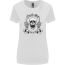 Fook Off My Life Rules Skull Finger Flip Womens Wider Cut T-Shirt White