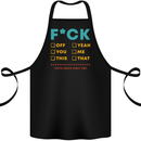 Fook Off Yeah You Me This Funny Offensive Cotton Apron 100% Organic Black