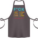 Fook Off Yeah You Me This Funny Offensive Cotton Apron 100% Organic Dark Grey