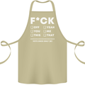 Fook Off Yeah You Me This Funny Offensive Cotton Apron 100% Organic Khaki