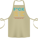 Fook Off Yeah You Me This Funny Offensive Cotton Apron 100% Organic Khaki
