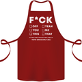 Fook Off Yeah You Me This Funny Offensive Cotton Apron 100% Organic Maroon
