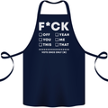 Fook Off Yeah You Me This Funny Offensive Cotton Apron 100% Organic Navy Blue