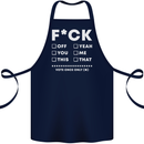 Fook Off Yeah You Me This Funny Offensive Cotton Apron 100% Organic Navy Blue