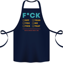 Fook Off Yeah You Me This Funny Offensive Cotton Apron 100% Organic Navy Blue