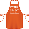 Fook Off Yeah You Me This Funny Offensive Cotton Apron 100% Organic Orange