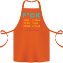 Fook Off Yeah You Me This Funny Offensive Cotton Apron 100% Organic Orange