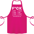 Fook Off Yeah You Me This Funny Offensive Cotton Apron 100% Organic Pink