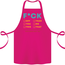 Fook Off Yeah You Me This Funny Offensive Cotton Apron 100% Organic Pink