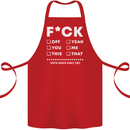Fook Off Yeah You Me This Funny Offensive Cotton Apron 100% Organic Red