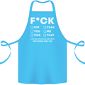 Fook Off Yeah You Me This Funny Offensive Cotton Apron 100% Organic Turquoise