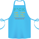 Fook Off Yeah You Me This Funny Offensive Cotton Apron 100% Organic Turquoise